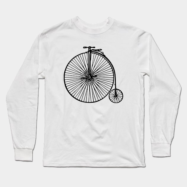 Vintage High Wheel Bicycle Long Sleeve T-Shirt by Vintage Boutique